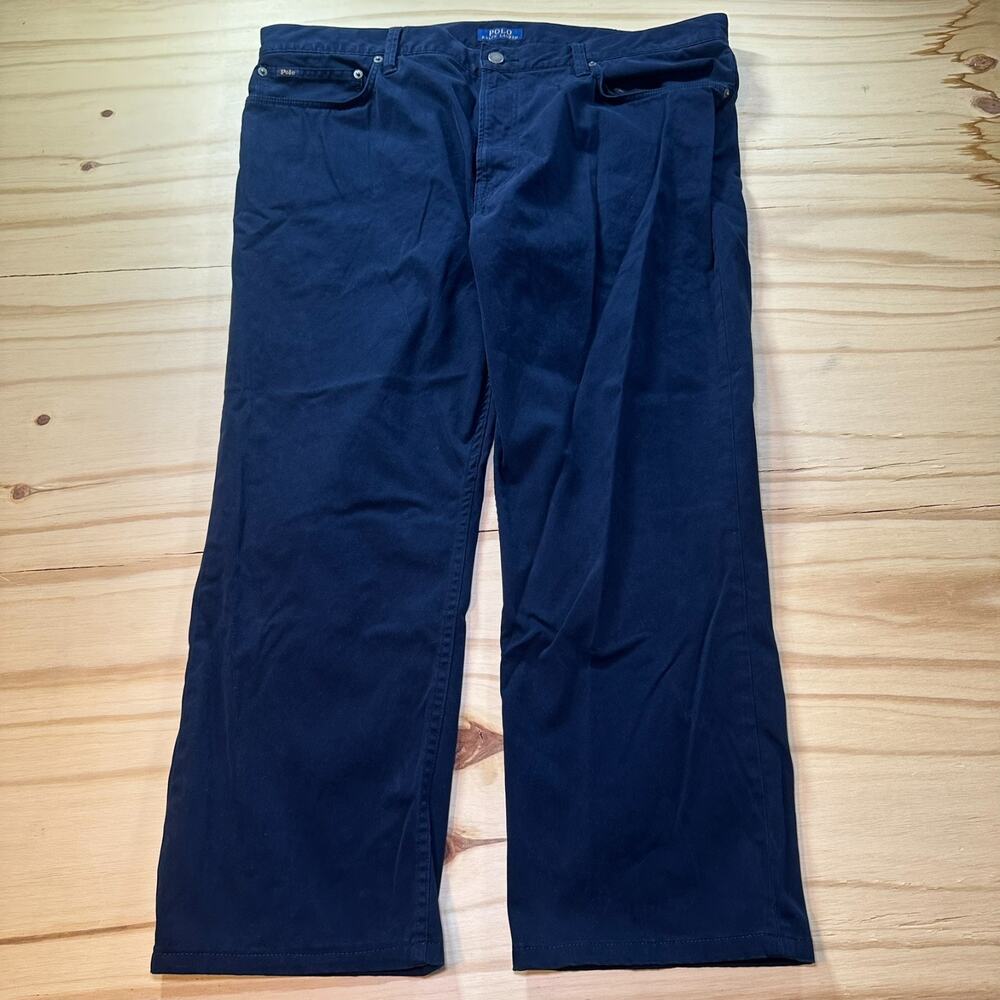 Polo Ralph Lauren Straight Casual Navy Blue Pants Mens 40x30 (Actual 40x26)